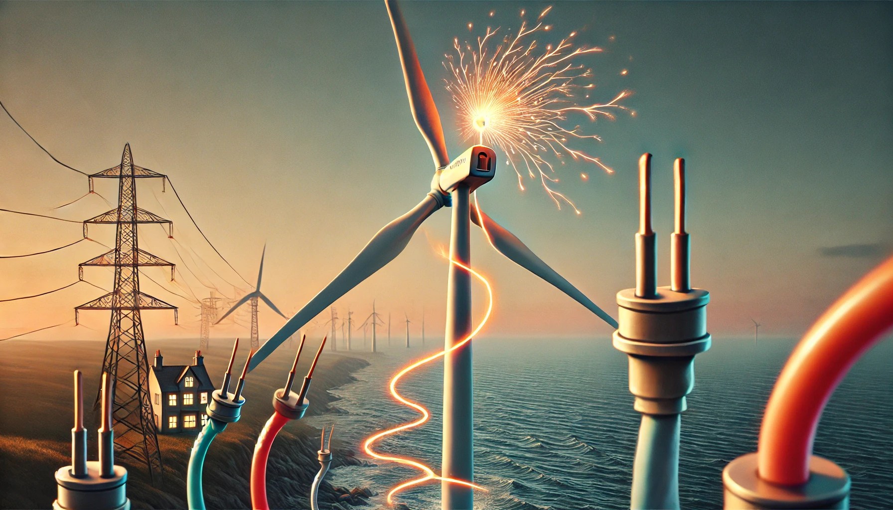 a-majestic-wind-turbine-standing-tall-against-the-backdrop-of-the-north-sea-its-blades-gracefully-slicing-through-the-air.-a-whimsical-animated-spark