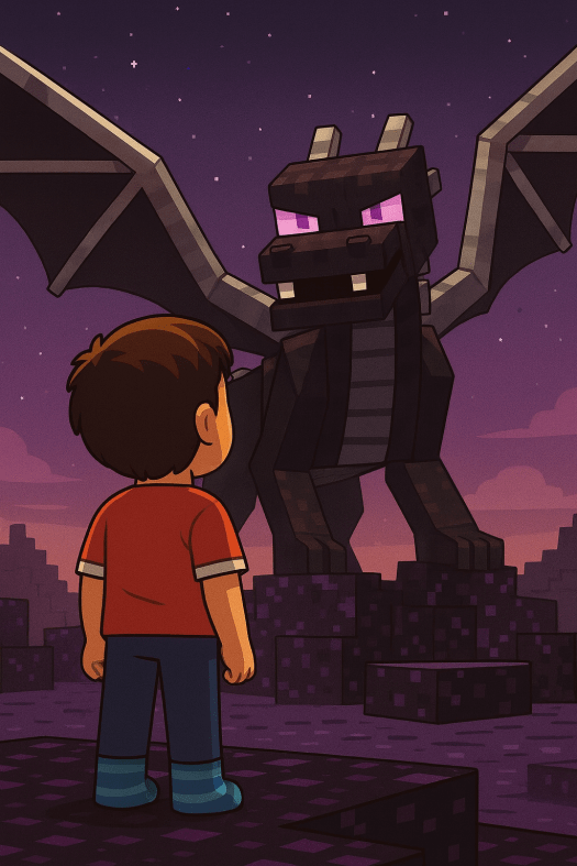 Chris stands in front of the dragon